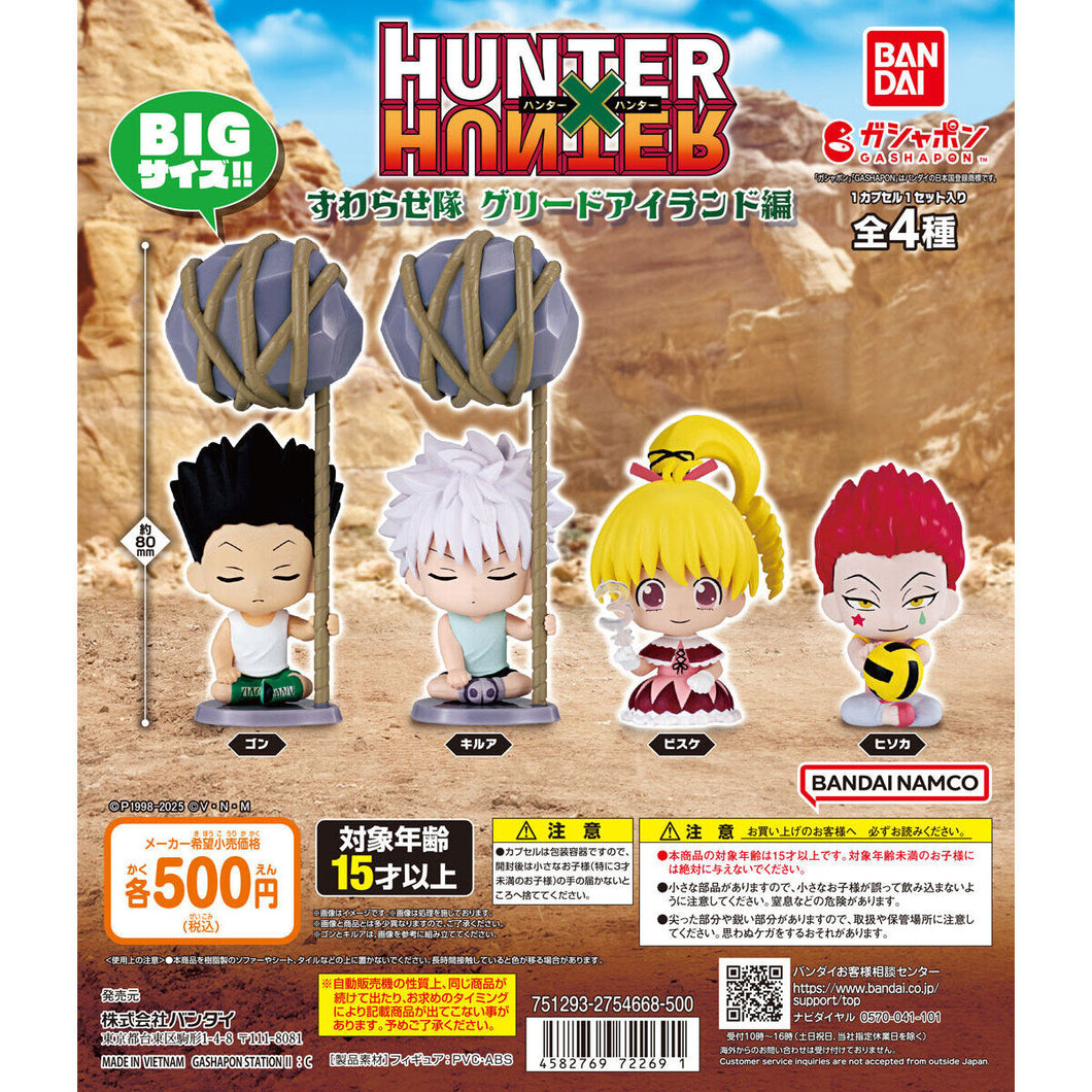 新箱識 🌟3月新貨🌟 現貨 行版 全新 扭蛋 BANDAI 獵人一起坐系列 貪婪之島 一套4款 / HUNTER×HUNTER LET'S SIT HERE! GREED ISLAND 小岡 基路亞 比斯姬 比絲吉 希索加 畢索加