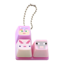 將圖片載入圖庫檢視器 新箱識 🌟6月新貨🌟 現貨 行版 全新 扭蛋 BANDAI MINECRAFT 色彩鍵盤按鈕吊飾 一套4款
