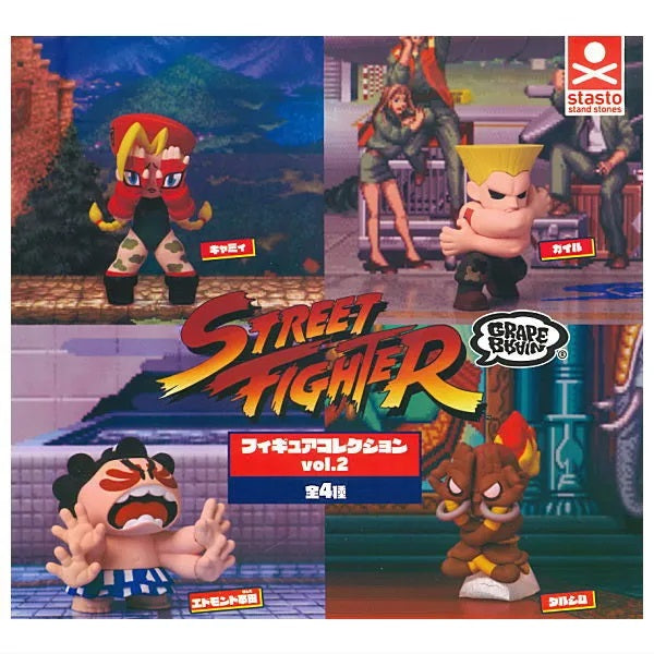 新箱識 🌟 8月新貨🌟  現貨 行版 扭蛋 stasto – STREET FIGHTER 街霸街頭霸王快打旋風x GRAPE BRAIN 腦味噌葡萄地獄貓Vol.2 一套4款   倩咪懷特  本田 印度佬 達爾西姆 蓋爾 軍佬